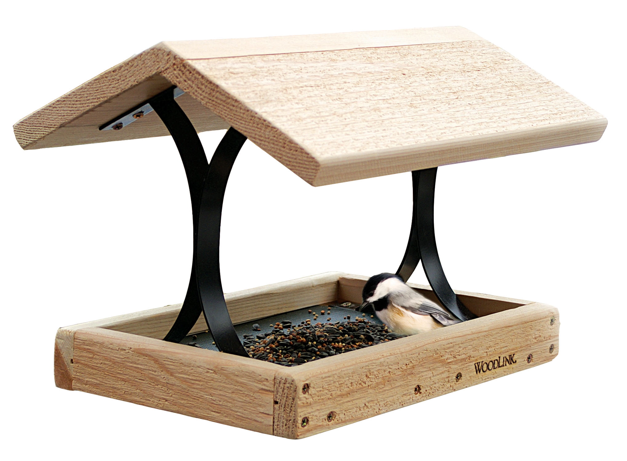 Cedar and Metal Platform Bird Feeder