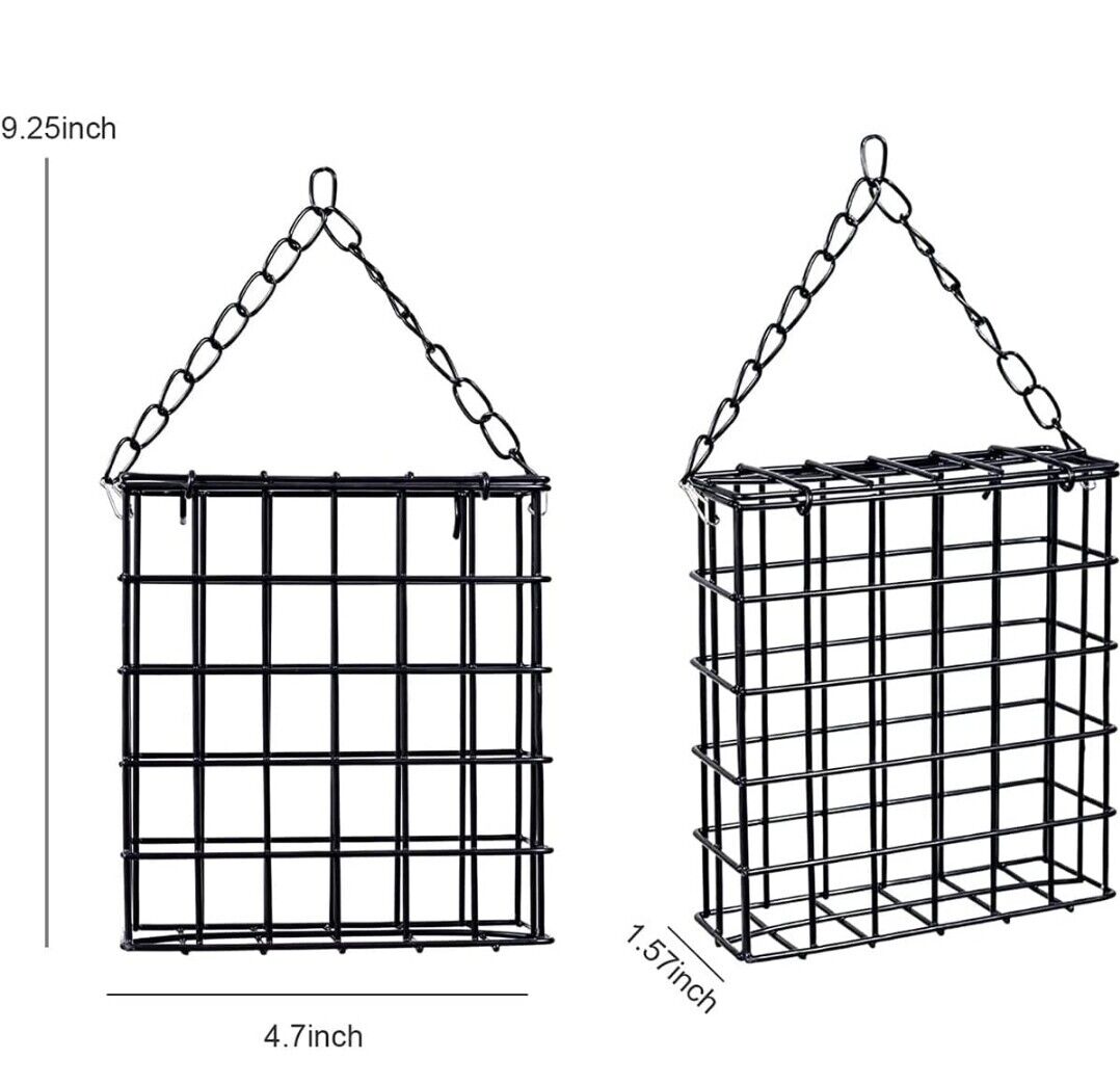 2 Pack Hanging Suet Bird Feeders for Outdoors