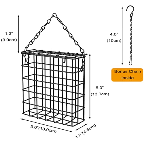 Hanging Suet Bird Feeder for Backyard Birds