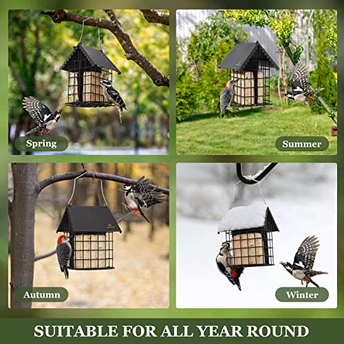 Kingsyard Double Suet Feeder with Weatherproof Roof