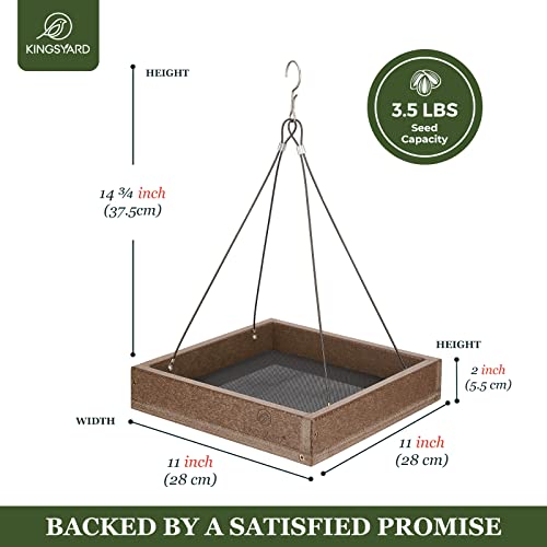 Kingsyard Large Recycled Plastic Bird Feeder