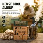 All-Natural Bee Smoker Fuel - 1 lb Cotton Fiber