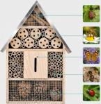 Wooden Bee and Butterfly House for Garden