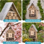 Wooden Bee and Butterfly House for Garden