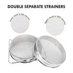 Stainless Steel Honey Strainer with Double Sieve