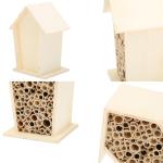 Wooden Bee House and Insect Hotel, 2PCS