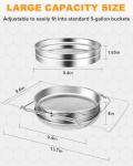 Double Mesh Stainless Steel Honey Strainer 5 Gallon