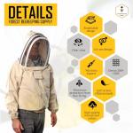 Bee Keeping Cotton Fencing Hood Jacket with Zippers
