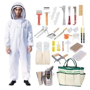 31-Piece Beekeeping Tool Kit with Bee Suit