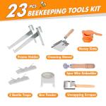 22-Piece Beekeeping Tools Kit with Organizer Tote