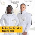 Premium Cotton Beekeeper Suit with Gloves - 2XL