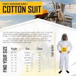 Premium Cotton Beekeeper Suit with Gloves - 2XL