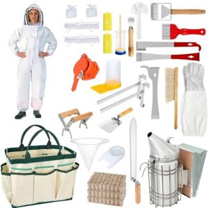 30-Piece Beekeeping Starter Kit with Bee Suit