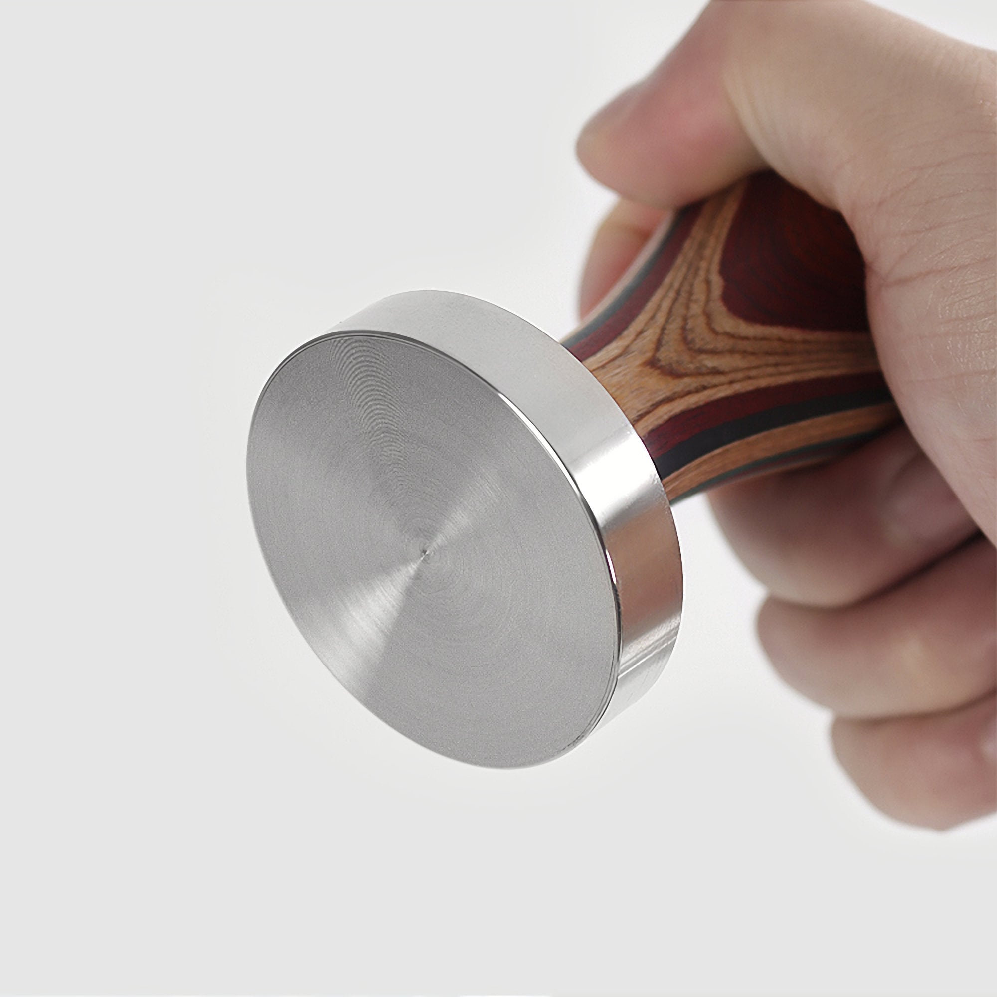 Wooden Espresso Tamper with Colorful Handle