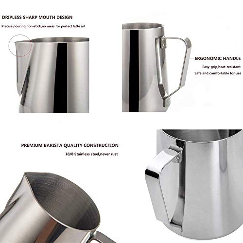 350ml Stainless Steel Milk Frothing Pitcher for Espresso and Latte Art