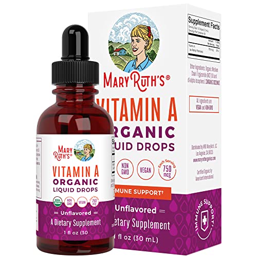 MaryRuth's Organic Vitamin A Drops | Immune & Eye Health