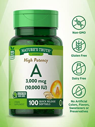 Nature's Truth Vitamin A Softgels - 100ct