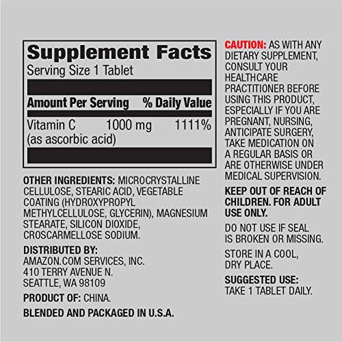 Amazon Elements Vitamin C 1000mg, 300 Tablets