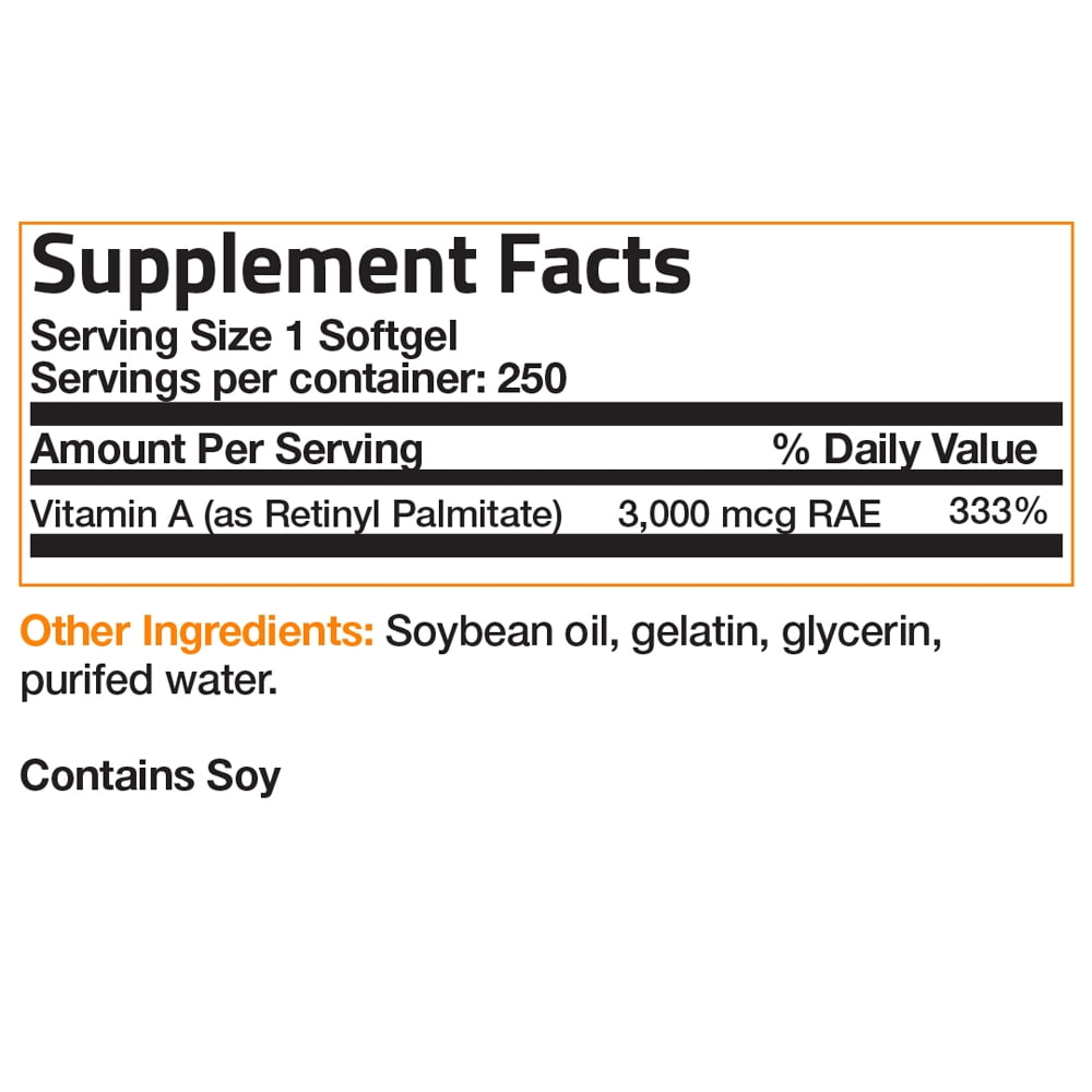 Premium Vitamin A 10,000 IU Softgels for Health