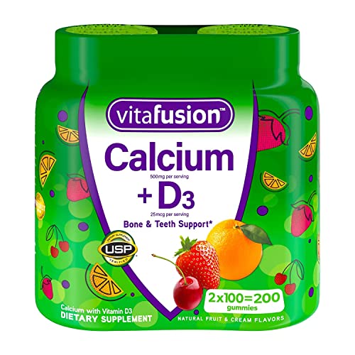 Vitafusion Calcium Gummies, 500 milligrams, 200 Count, Twin Pack