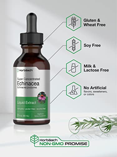 Horbaach Echinacea Extract, 2oz, Vegetarian & Alcohol-Free
