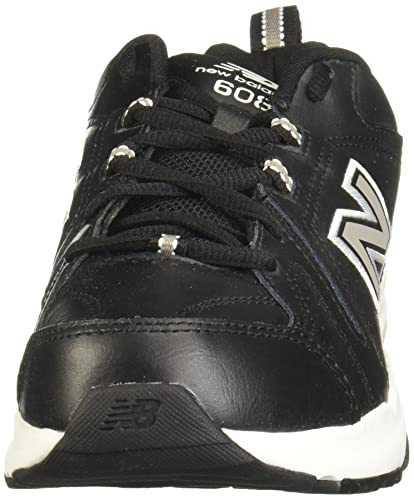 New Balance Men's 608 V5 Casual Comfort Cross Trainer, Black/White, 11 X-Wide