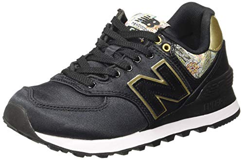 New Balance Womens 574 Core, (Black/North Sea Snc), 7 (40.5 EU)