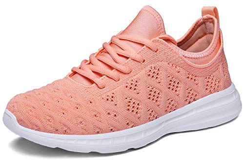 Joomra Women Running Shoes Tennis Fashion Gym Pink Ladies Lightweight Casual Jogging Walking Sport Athletic Sneakers Size 8