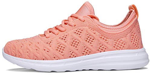 Joomra Women Running Shoes Tennis Fashion Gym Pink Ladies Lightweight Casual Jogging Walking Sport Athletic Sneakers Size 8