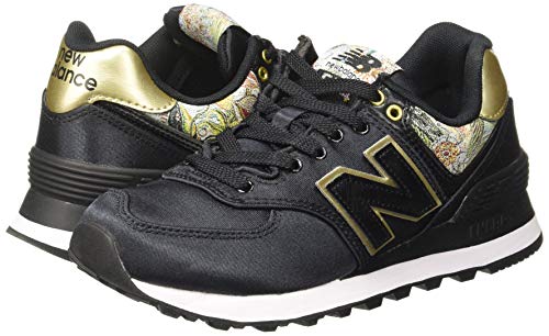 New Balance Womens 574 Core, (Black/North Sea Snc), 7 (40.5 EU)