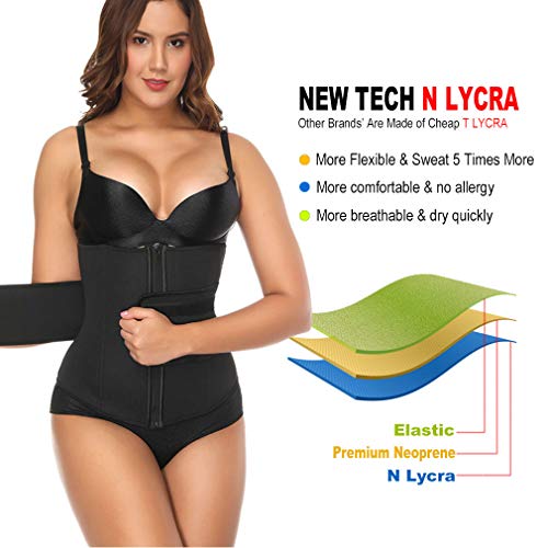 HOPLYNN Neoprene Sweat Waist Trainer Corset Trimmer Belt for Women Weight Loss, Waist Cincher Shaper Slimmer-3XL