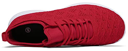 Joomra Women Running Shoes Tennis Red Fashion Fall Gym Ladies Lightweight Casual Jogging Walking Sport Athletic Sneakers Size 8