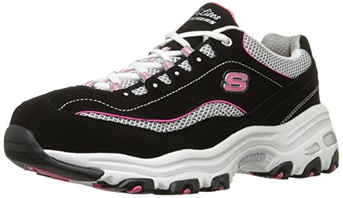 Skechers Sport Women's D'Lites Centennial Sneaker, Black/Pink Centennial, 5 M US