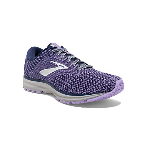 Brooks Womens Revel 2 Running Shoe - Blue/Purple Rose/Grey - B - 12.0