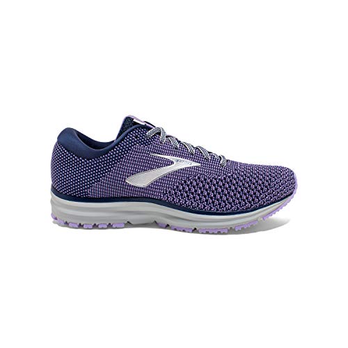 Brooks Womens Revel 2 Running Shoe - Blue/Purple Rose/Grey - B - 12.0