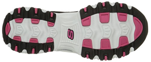 Skechers Sport Women's D'Lites Centennial Sneaker, Black/Pink Centennial, 5 M US