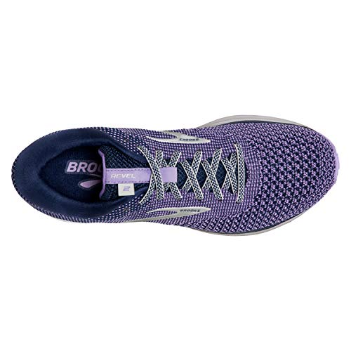 Brooks Womens Revel 2 Running Shoe - Blue/Purple Rose/Grey - B - 12.0