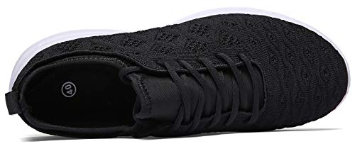Joomra Womens Shoes Black Walking Lightweight for Gym Jogging Running Workout Sport Fashion Teacher Athletic Tennis Sneakers Size 11
