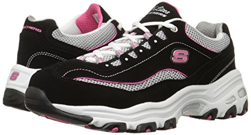 Skechers Sport Women's D'Lites Centennial Sneaker, Black/Pink Centennial, 5 M US