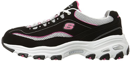 Skechers Sport Women's D'Lites Centennial Sneaker, Black/Pink Centennial, 5 M US