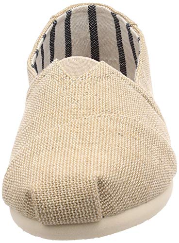 TOMS Venice Collection Alpargata Unbleached Heritage Canvas 11.5