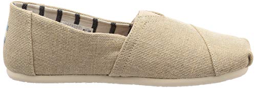 TOMS Venice Collection Alpargata Unbleached Heritage Canvas 11.5