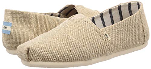 TOMS Venice Collection Alpargata Unbleached Heritage Canvas 11.5