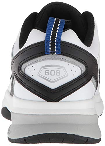 New Balance Men's 608 V5 Casual Comfort Cross Trainer, White/Team Royal, 14