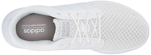 adidas Women's CloudfoamQT Racer Xpressive-Contemporary CloudfoamRunning Sneakers Shoes, White/White/Grey, 9 M US
