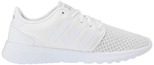 adidas Women's CloudfoamQT Racer Xpressive-Contemporary CloudfoamRunning Sneakers Shoes, White/White/Grey, 9 M US
