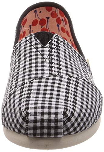 TOMS Women's Alpargata Espadrille, Size: 7.5 B(M) US, Color: Black Gingham Stripe