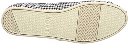TOMS Women's Alpargata Espadrille, Size: 7.5 B(M) US, Color: Black Gingham Stripe