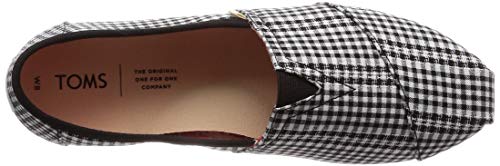 TOMS Women's Alpargata Espadrille, Size: 7.5 B(M) US, Color: Black Gingham Stripe