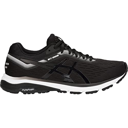 ASICS Women's GT-1000 7 Running Shoes, 6, Black/White